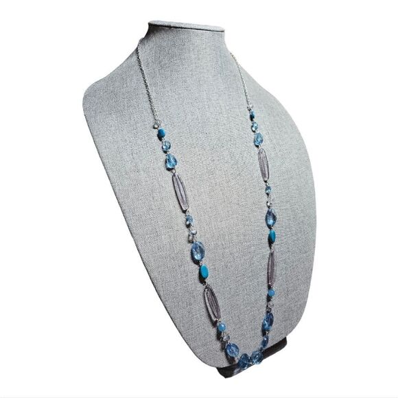 Azure Harmony Beaded Single-Strand Necklace (NWOT) - Picture 3 of 10